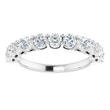 14K White 1 CTW Diamond Anniversary Band photo 3