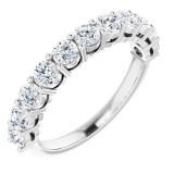 14K White 1 CTW Diamond Anniversary Band photo