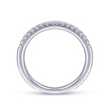 Gabriel & Co. 14k White Gold Contemporary Diamond Wedding Band photo 2