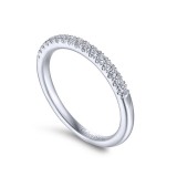 Gabriel & Co. 14k White Gold Contemporary Diamond Wedding Band photo 3