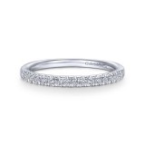 Gabriel & Co. 14k White Gold Contemporary Diamond Wedding Band photo