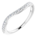 14K White 1/5 CTW Diamond Matching Band photo
