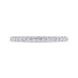 Shah Luxury 14K White Gold Round Cut Diamond Wedding Band photo