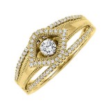 Gems One 14KT Yellow Gold & Diamond Rhythm Of Love Fashion Ring  - 1/4 ctw photo