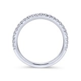 Gabriel & Co. 14k White Gold Contemporary Anniversary Wedding Band photo 2