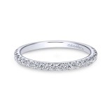 Gabriel & Co. 14k White Gold Contemporary Anniversary Wedding Band photo