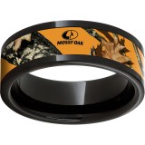 Black Diamond Ceramic Pipe Cut Band with Mossy Oak Blaze Inlay photo