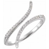 14K White 1/6 CTW Diamond Ring photo