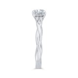 Shah Luxury 14K White Gold Round Cut Diamond Engagement Ring (Semi-Mount) photo 3