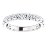 14K White 1 CTW Diamond French-Set Anniversary Band photo 3