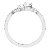 14K White 3/4 CTW Diamond Two-Stone Ring photo 2