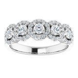 14K White 3/4 CTW Diamond Anniversary Band photo 3