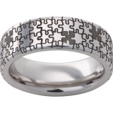 Serinium Pipe Cut Band with Puzzle Laser Engraving photo