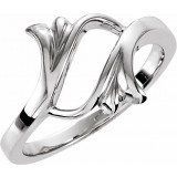 14K White Freeform Remount Ring photo