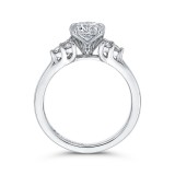 Shah Luxury 14K White Gold Round Diamond Classic Engagement Ring (Semi-Mount) photo 4