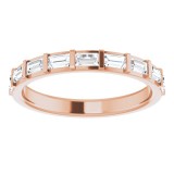 14K Rose 5/8 CTW Diamond Straight Baguette Anniversary Band photo 3