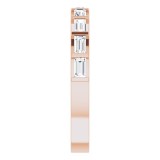 14K Rose 5/8 CTW Diamond Straight Baguette Anniversary Band photo 4