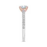 Shah Luxury 14K Two-Tone Gold Diamond Engagement Ring (Semi-Mount) photo 3