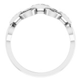 14K White 1/10 CTW Diamond Link Ring photo 2