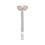 Shah Luxury 14K Two-Tone Gold Diamond Engagement Ring (Semi-Mount) photo 3