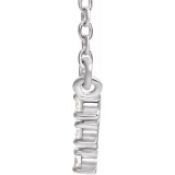 14K White 1/4 CTW Diamond Art Deco 18 Necklace photo 2