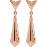 14K Rose Geometric Dangle Earrings photo 2