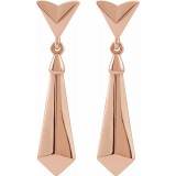 14K Rose Geometric Dangle Earrings photo 2