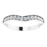 14K White 1/4 CTW Diamond Matching Band photo 3