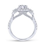 Gabriel & Co. 14k White Gold Entwined Halo Engagement Ring photo 2