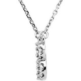 14K White Initial B 1/8 CTW Diamond 16 Necklace photo 2