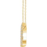 14K Yellow 1/4 CTW Diamond Geometric 16-18 Necklace photo 2