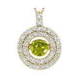 Gems One 14KT Yellow Gold & Diamond Rhythm Of Love Neckwear Pendant  - 1-3/4 ctw photo