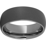 Rugged Tungsten  8mm Domed Band with Sandblast Finish photo