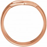 14K Rose Double Row V Ring photo 2