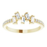 14K Yellow 1/3 CTW Diamond Scattered Ring photo 3