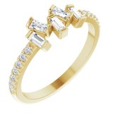 14K Yellow 1/3 CTW Diamond Scattered Ring photo