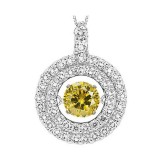 Gems One 14KT White Gold & Diamond Rhythm Of Love Neckwear Pendant  - 2 ctw photo