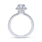 Gabriel & Co. 14k White Gold Contemporary Halo Engagement Ring photo 2