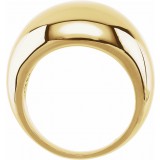 14K Yellow 10 mm Dome Ring photo 2