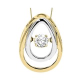 Gems One 14KT Yellow Gold & Diamond Rhythm Of Love Neckwear Pendant  - 1/8 ctw photo