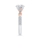 Shah Luxury 14K Two-Tone Gold Diamond Engagement Ring (Semi-Mount) photo 3