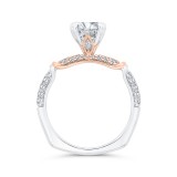 Shah Luxury 14K Two-Tone Gold Diamond Engagement Ring (Semi-Mount) photo 4