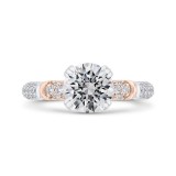 Shah Luxury 14K Two-Tone Gold Diamond Engagement Ring (Semi-Mount) photo