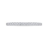 Shah Luxury 14K White Gold Round Half-Eternity Diamond Wedding Band photo