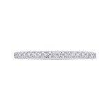 Shah Luxury 14K White Gold Round Half-Eternity Diamond Wedding Band photo