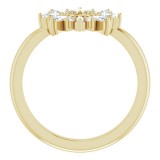 14K Yellow 3/8 CTW Diamond Circle Ring photo 2