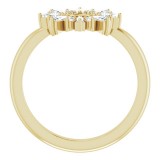 14K Yellow 3/8 CTW Diamond Circle Ring photo 2