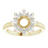 14K Yellow 3/8 CTW Diamond Circle Ring photo 3