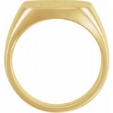 10K Yellow 16x16 mm Square Signet Ring photo 2