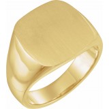 10K Yellow 16x16 mm Square Signet Ring photo